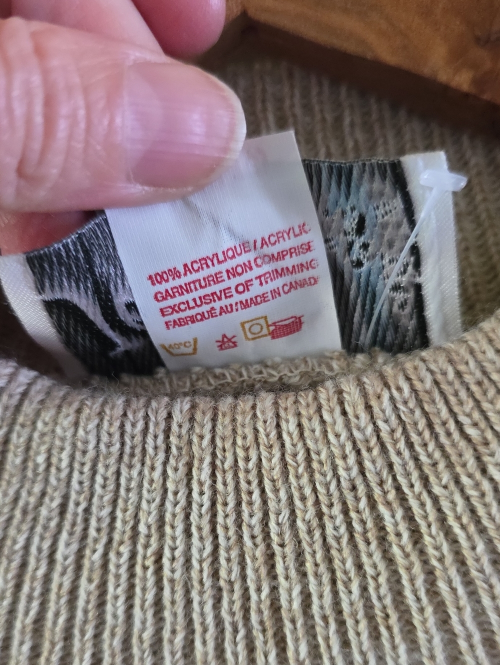 Vintage NWOT Jessie Knit Mockneck Sweater - Oatmeal - Sz 18 (16/18) - Picture 5 of 14